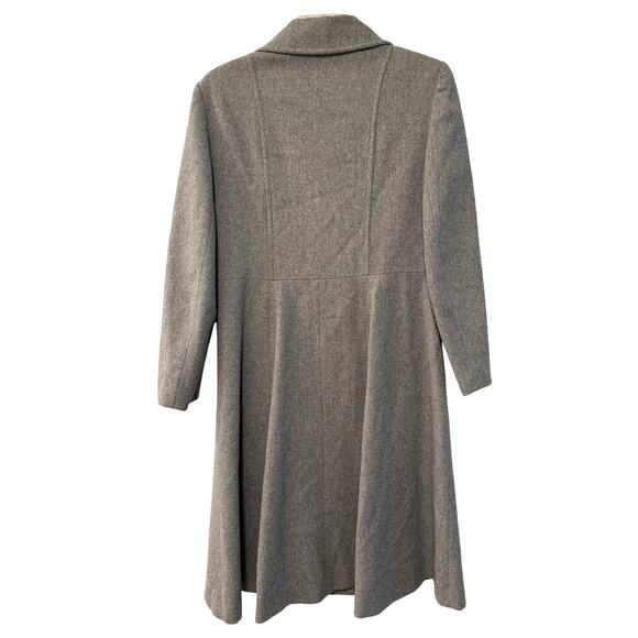Debenhams Vintage 1970's Wool Lady Coat Sz 6 Button Front Long Jacket Gray EUC! - Picture 4 of 8
